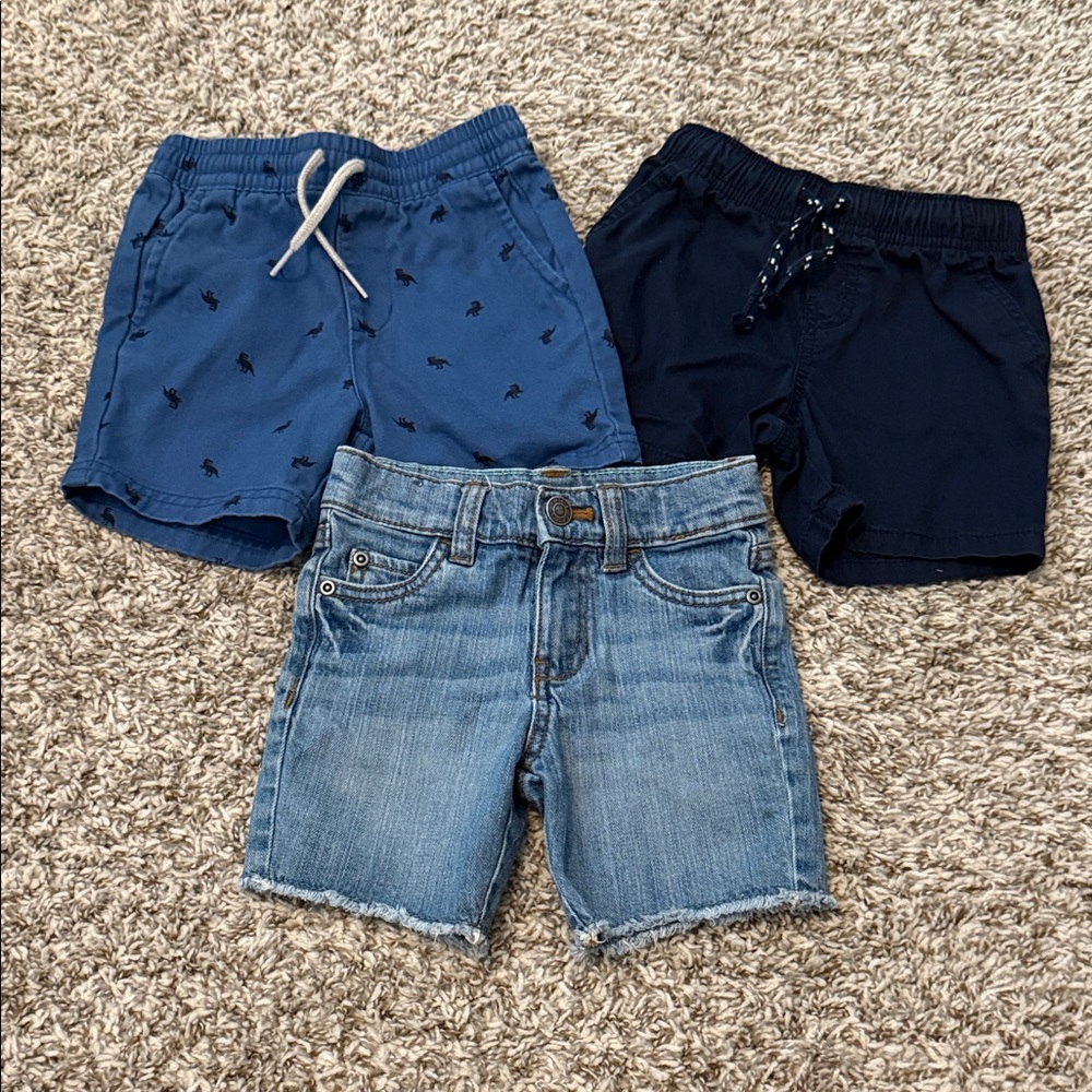 Kids' Blue and Denim Shorts Set
